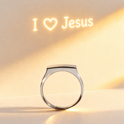 Adjustable 18k Silver & Gold Faith Projection Ring