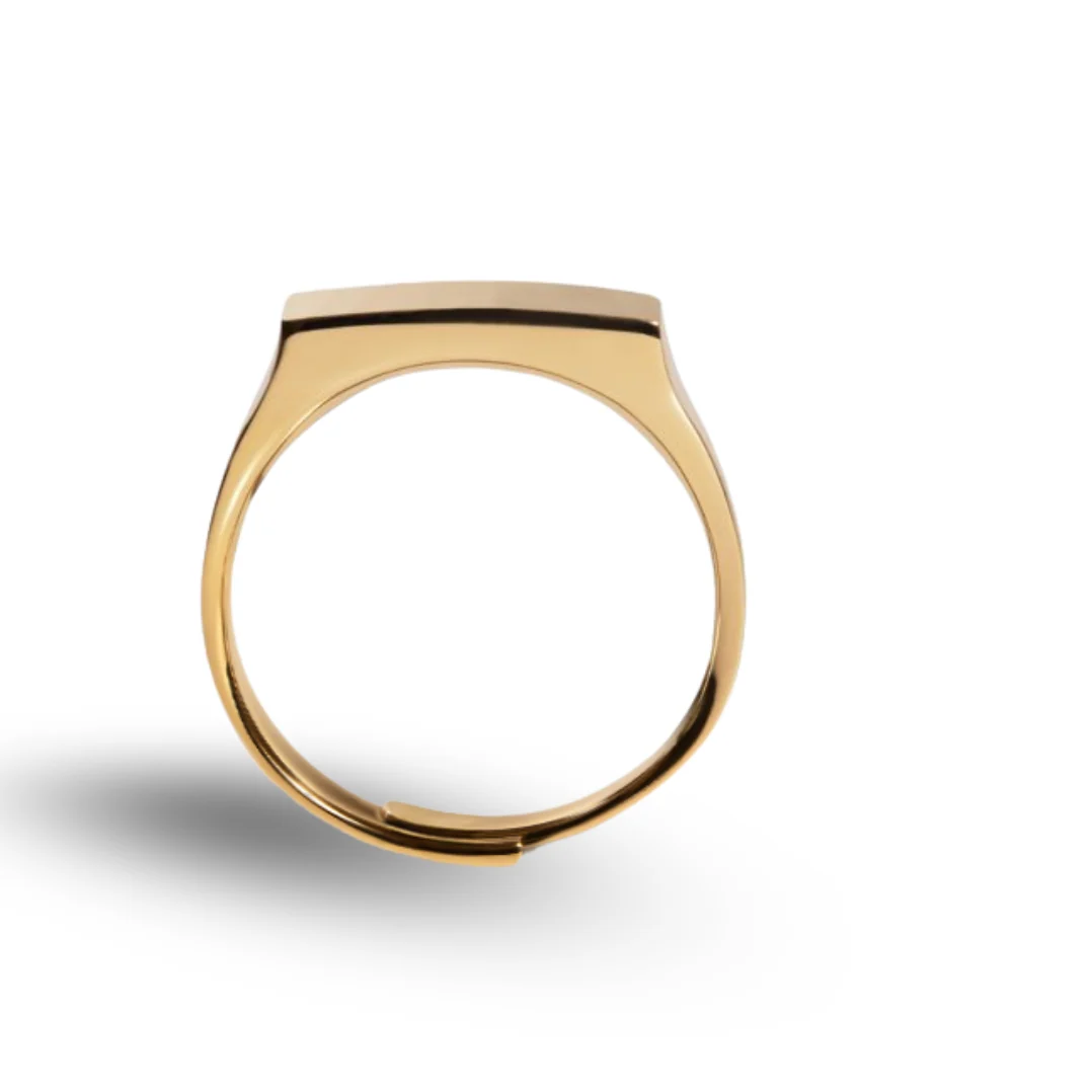 Adjustable 18k Silver & Gold Faith Projection Ring